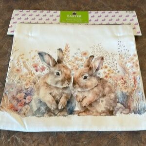 Easter Bunnies kitchen duo. Table runn and kitchen/bath towel